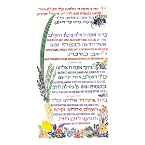 Sukkah Decorations Blessings Banner